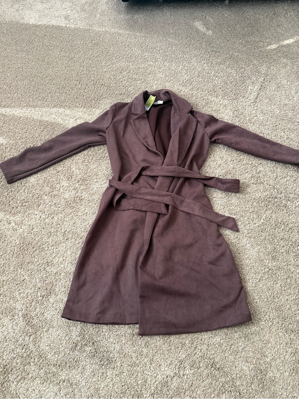 Women's Brown Belted Wrap Coat